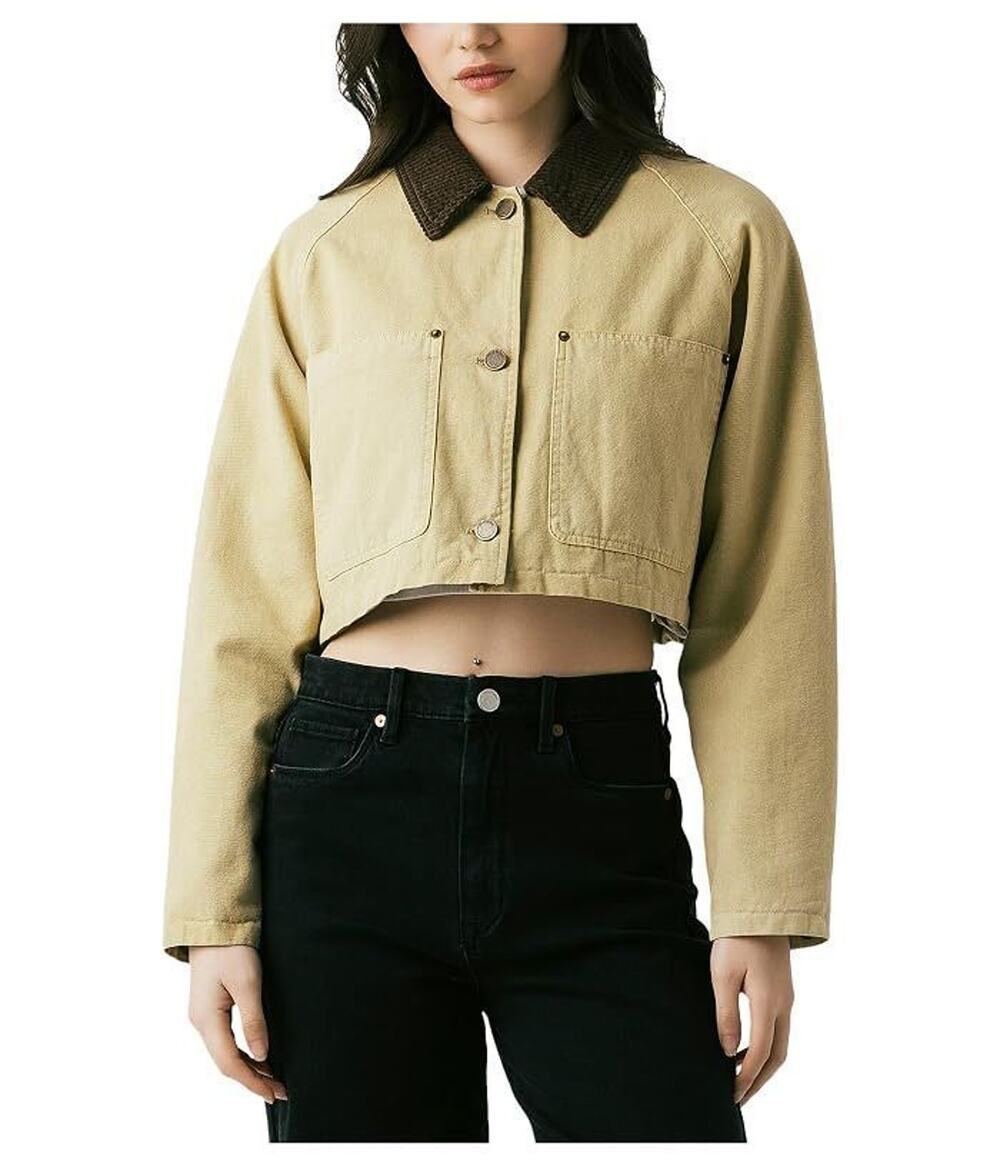 NWT BLANKNYC Breaking Camp Cropped Jacket Faux Fur Collar S